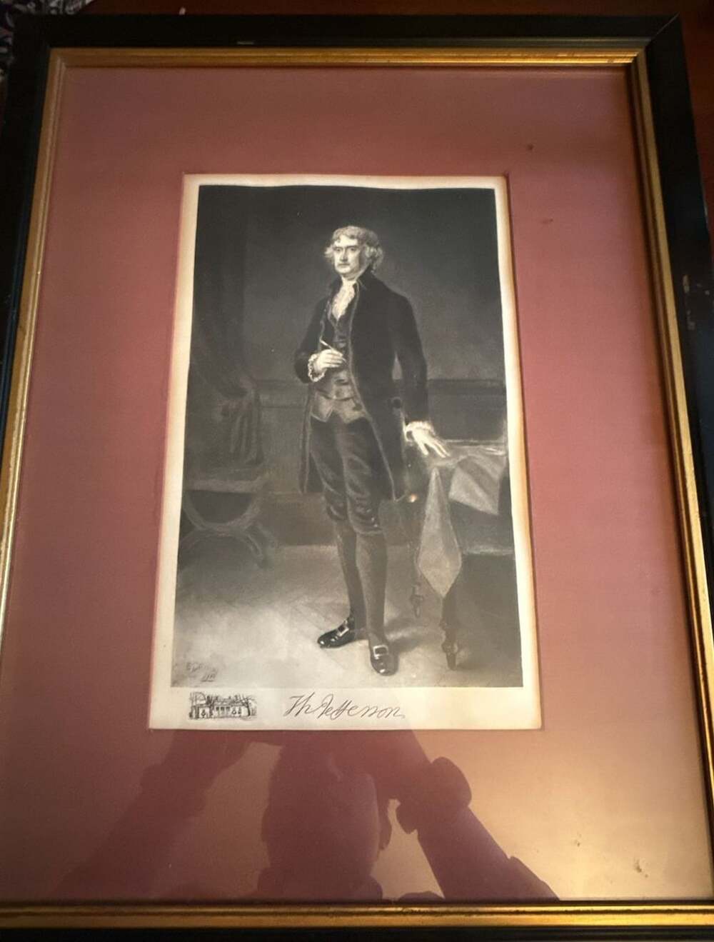 Thomas Jefferson Framed Vintage Portrait Print